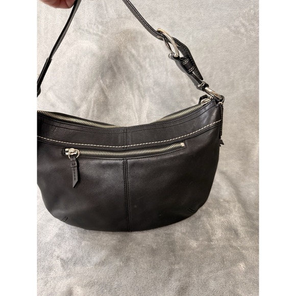 Coach Vintage Soho Hobo Black Leather Bag J0982-F13730 Shoulder Purse - Picture 5 of 14